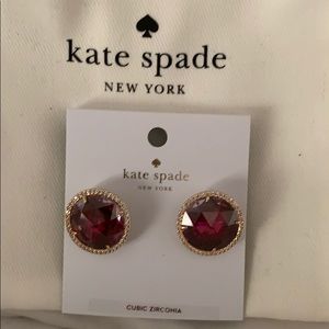 Kate Spade Fuchsia/CZ Earrings